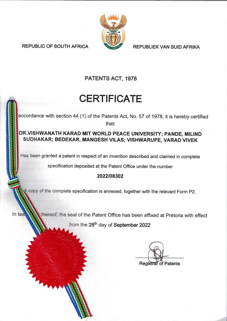 Australian Innovation Patent — Certificate