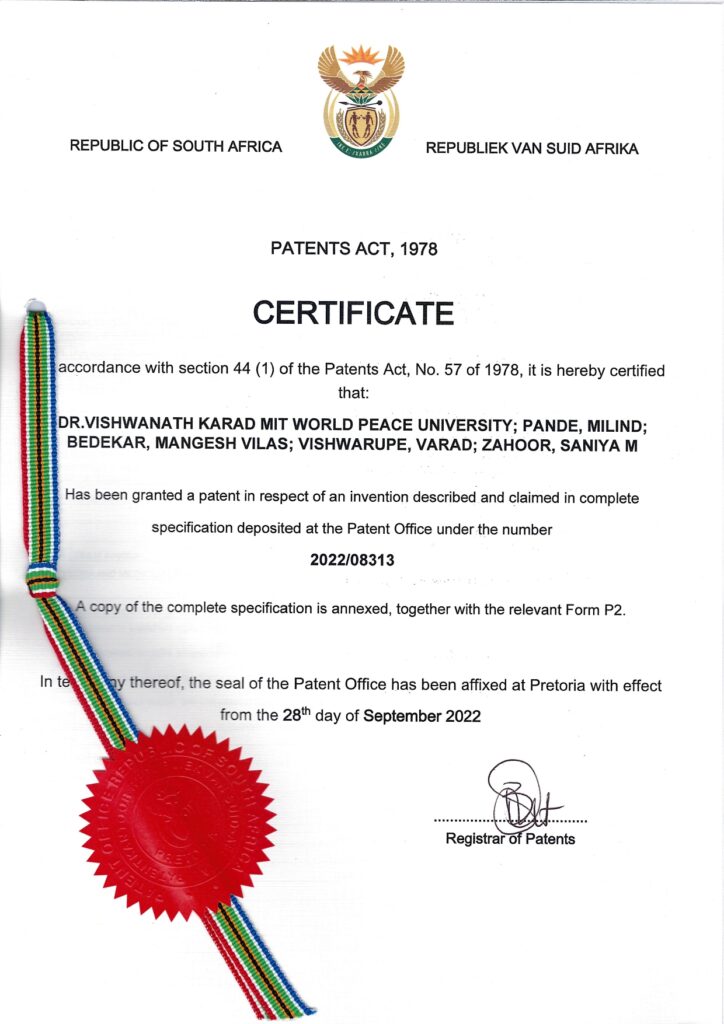 Australian Innovation Patent — Certificate