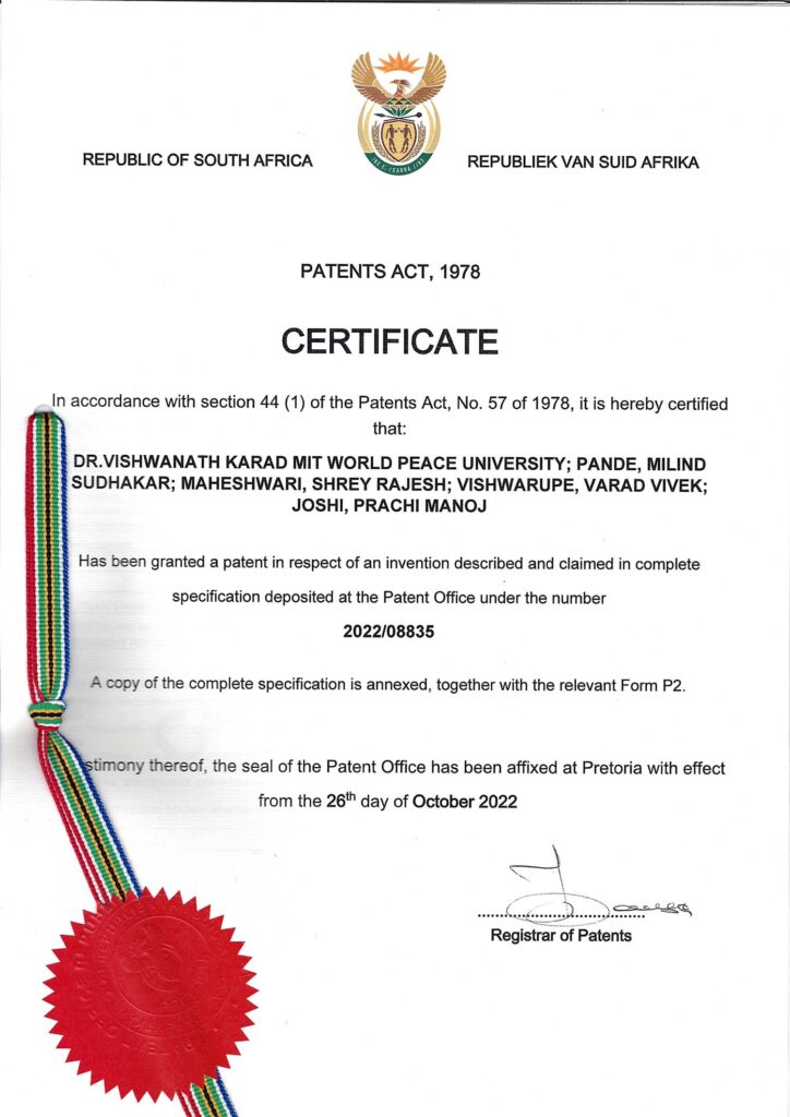 Australian Innovation Patent — Certificate