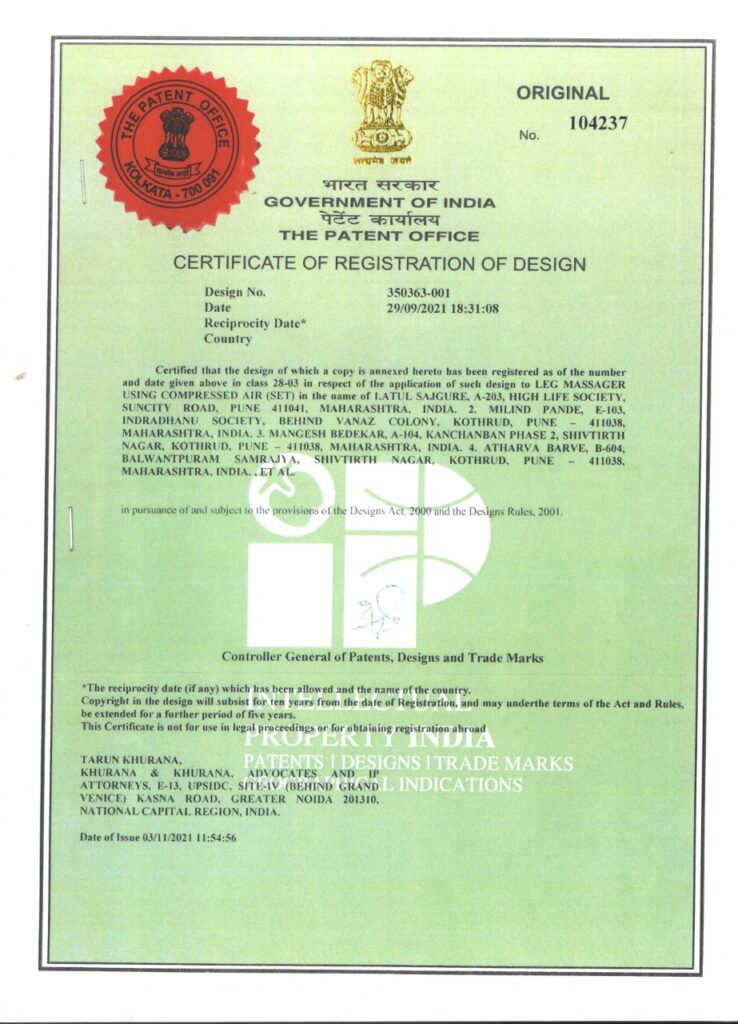 Indian Design Patent — EEG-Integrated XR